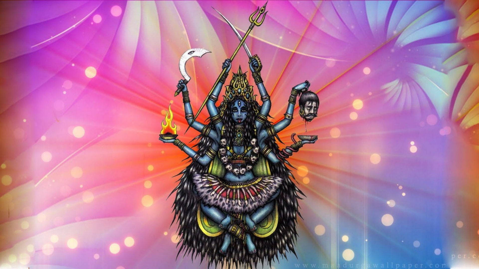 Goddess Kali Abstract Art Wallpaper
