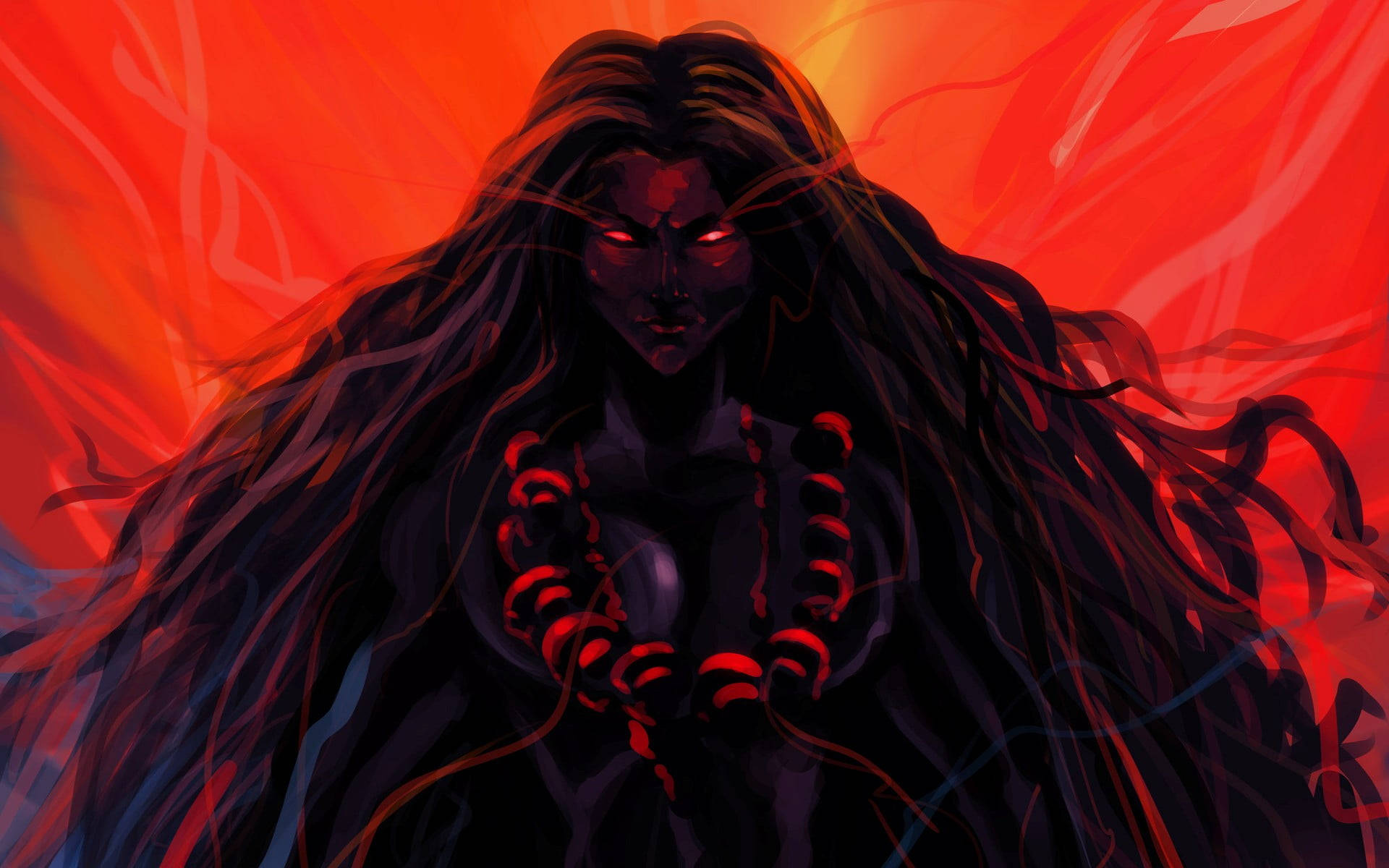 Illustration af Gudinde Kali Tapet: 