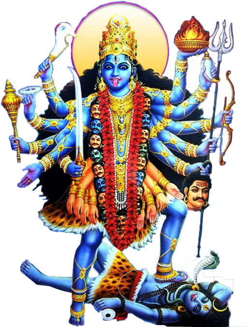 Goddess Kali Victorious Over Evil PNG