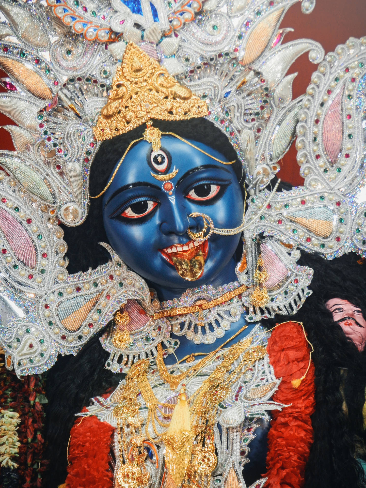 Goddess Kali White Headpiece Background
