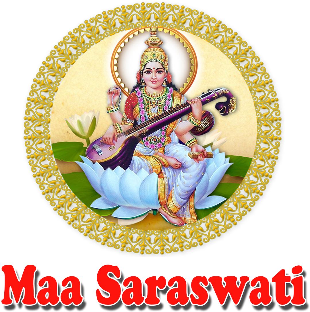 Goddess Saraswati Illustration PNG