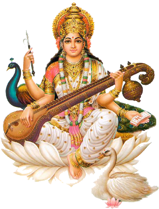 Goddess_ Saraswati_ Illustration.png PNG