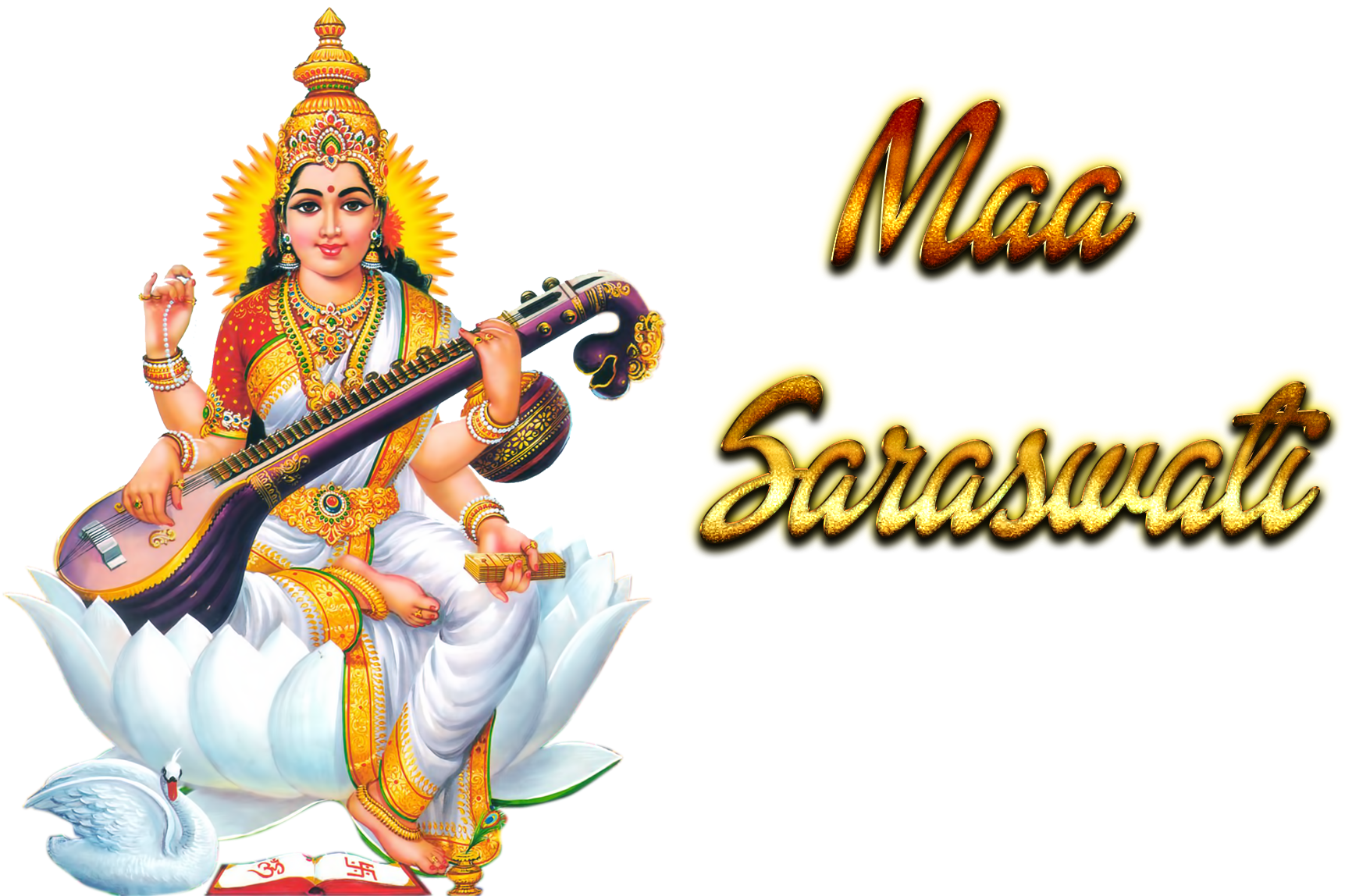 Goddess_ Saraswati_ Illustration.png PNG