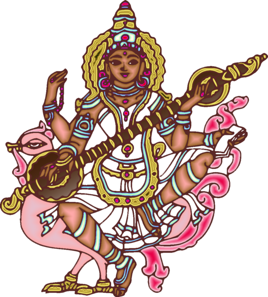 Goddess_ Saraswati_ Illustration.png PNG