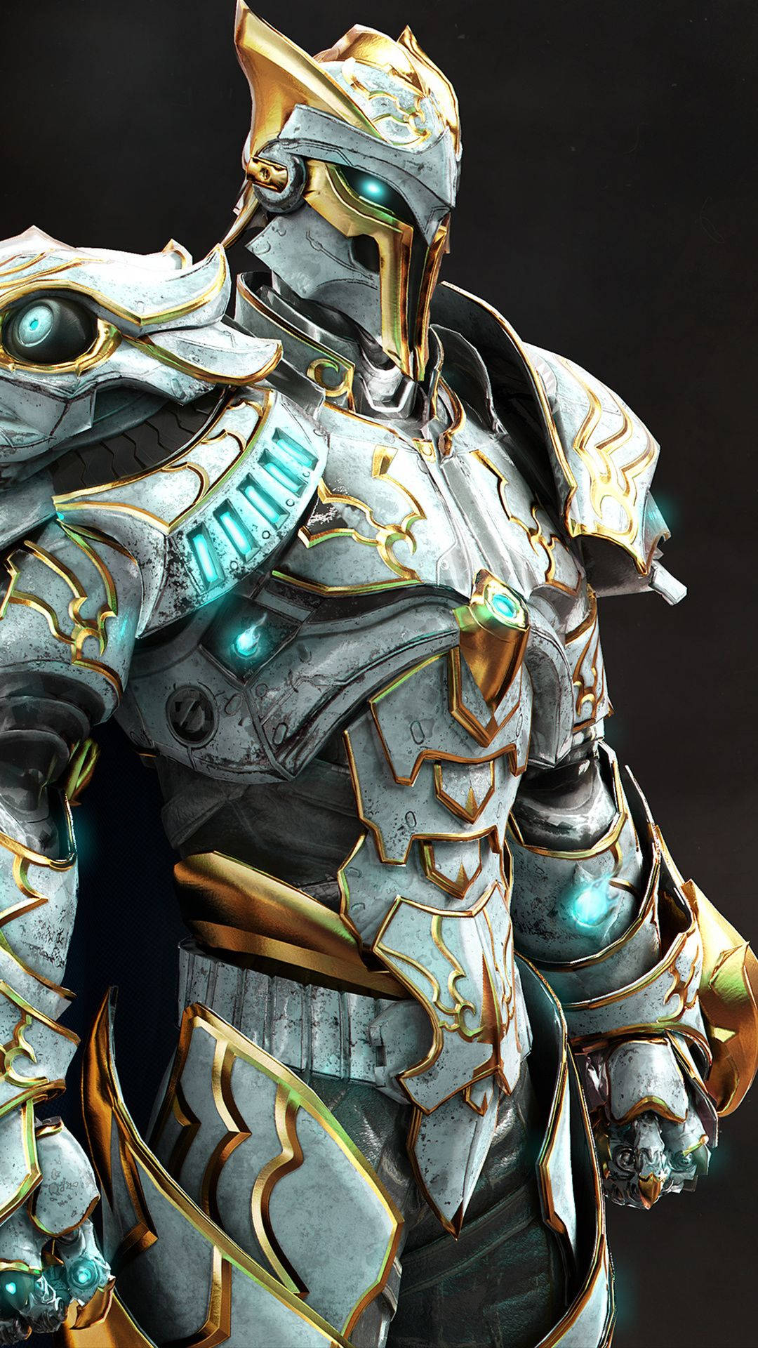Godfall Warrior With Gleaming Eyes Wallpaper