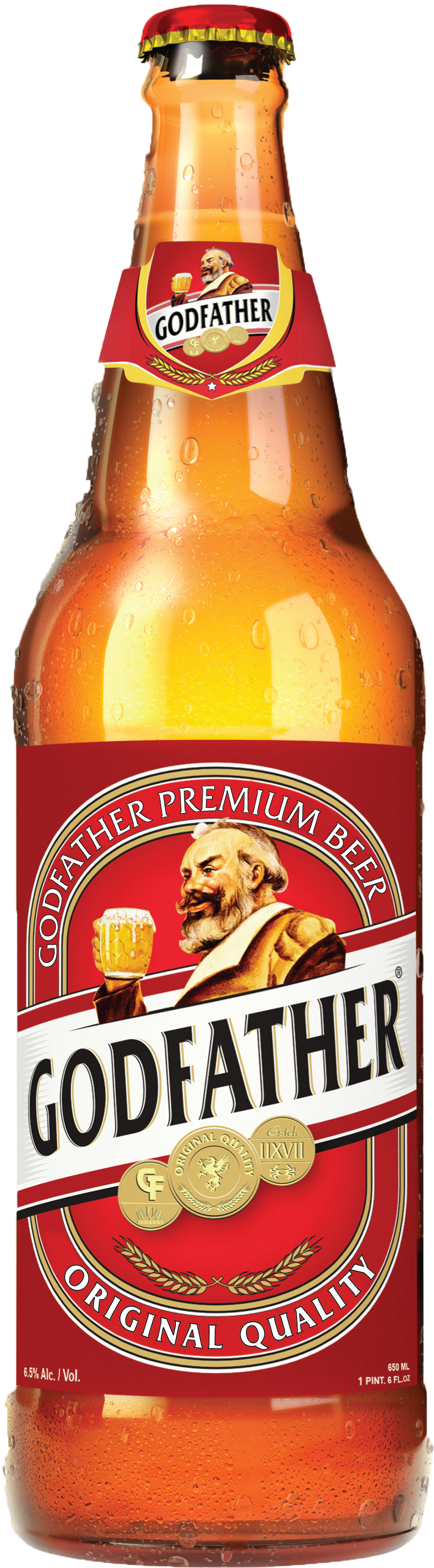 Godfather Premium Beer Bottle PNG