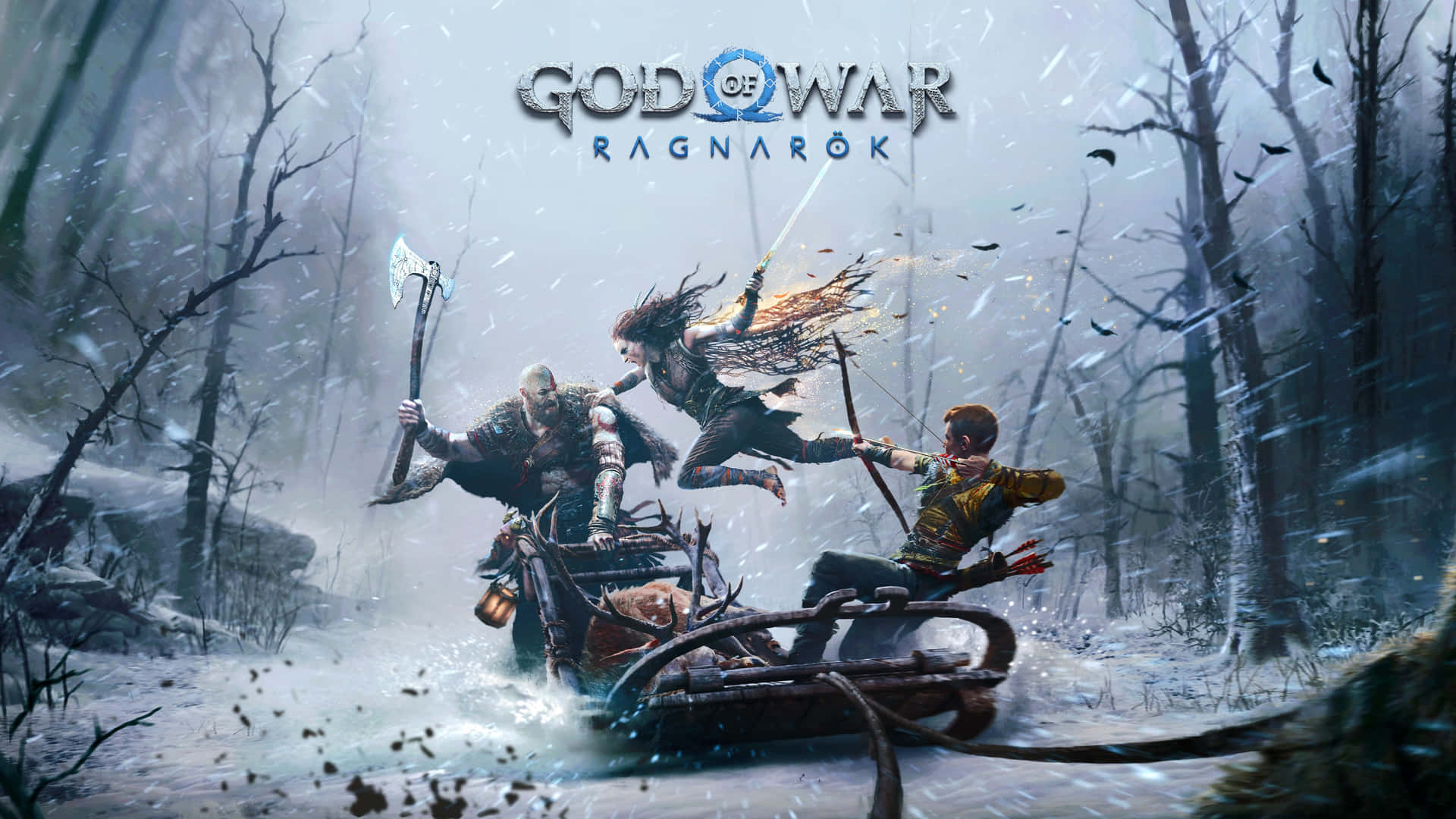 Godof War Ragnarok Epic Battle Wallpaper