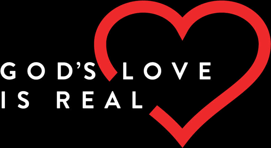 Gods Love Is Real Heart Graphic PNG