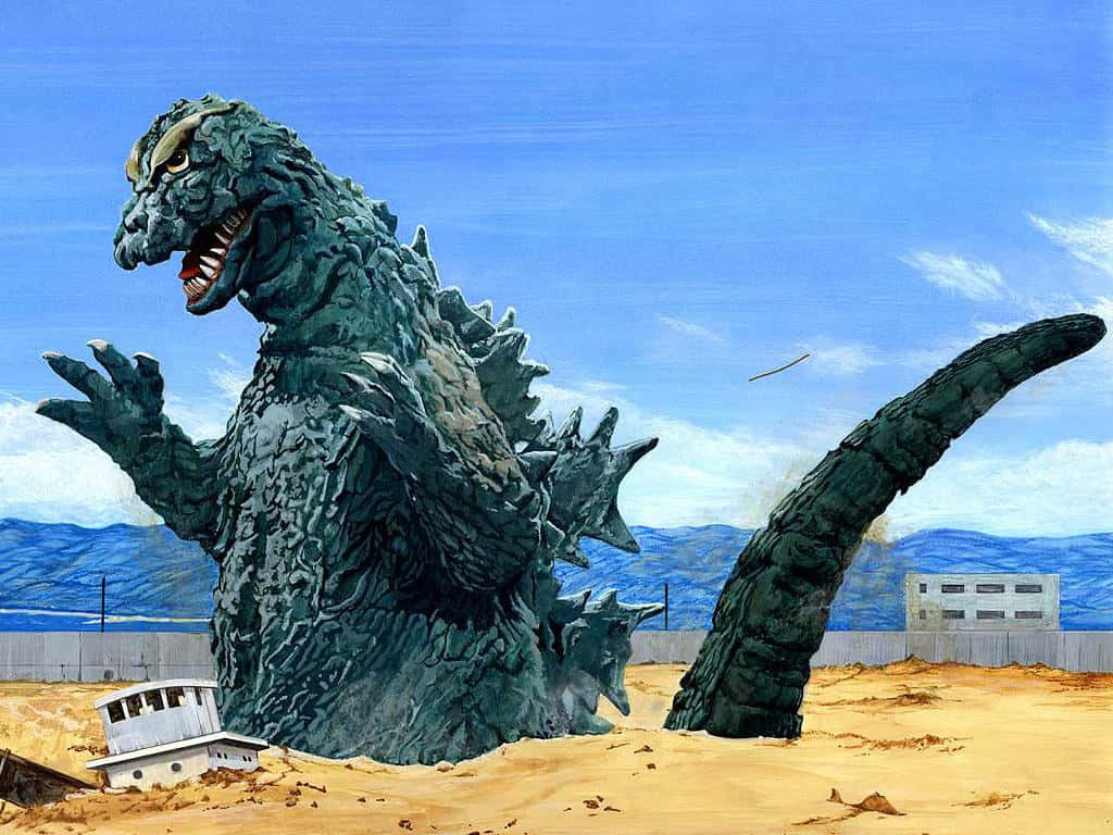 Godzilla 1954 Rampaging through Tokyo Wallpaper