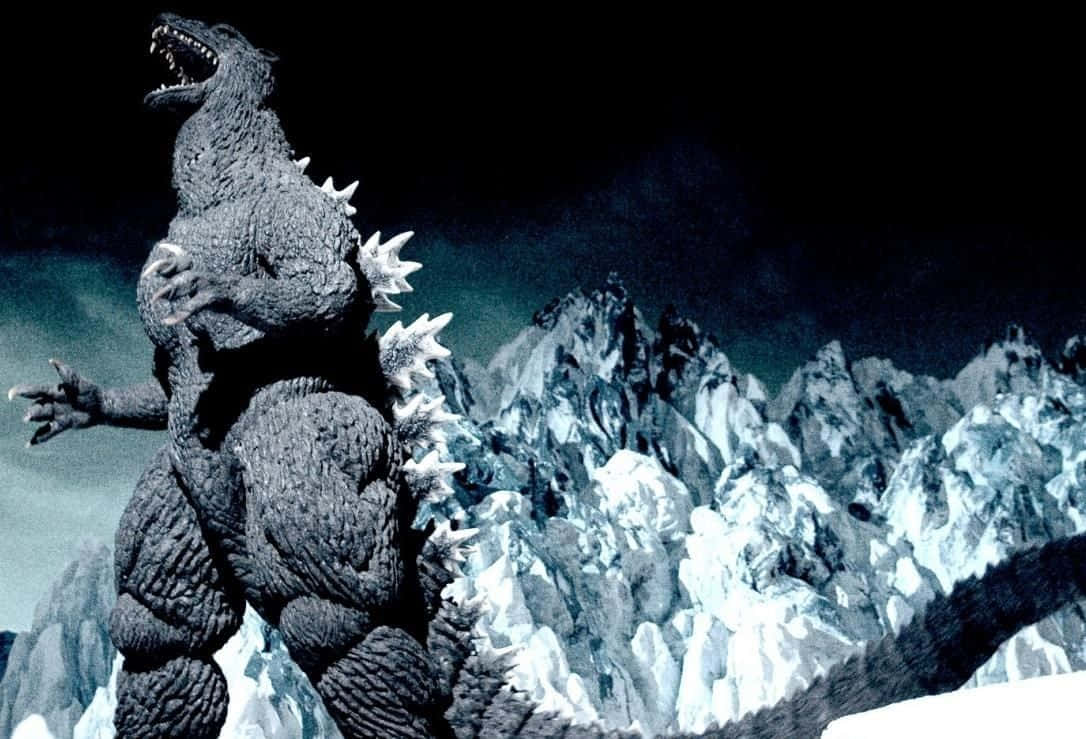 Godzilla Rampaging Through Tokyo in the 1954 Film Wallpaper