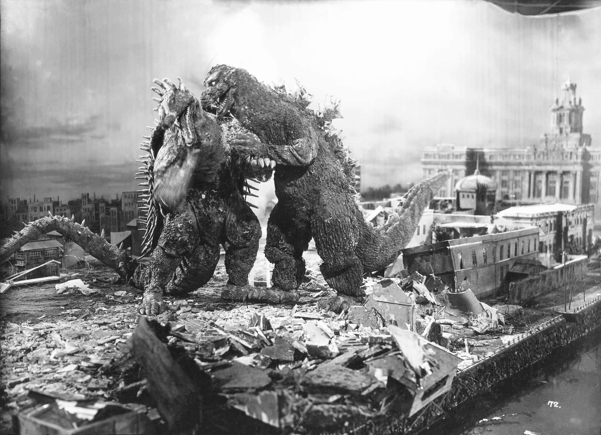Godzilla 1954 Rampaging Through Tokyo Wallpaper