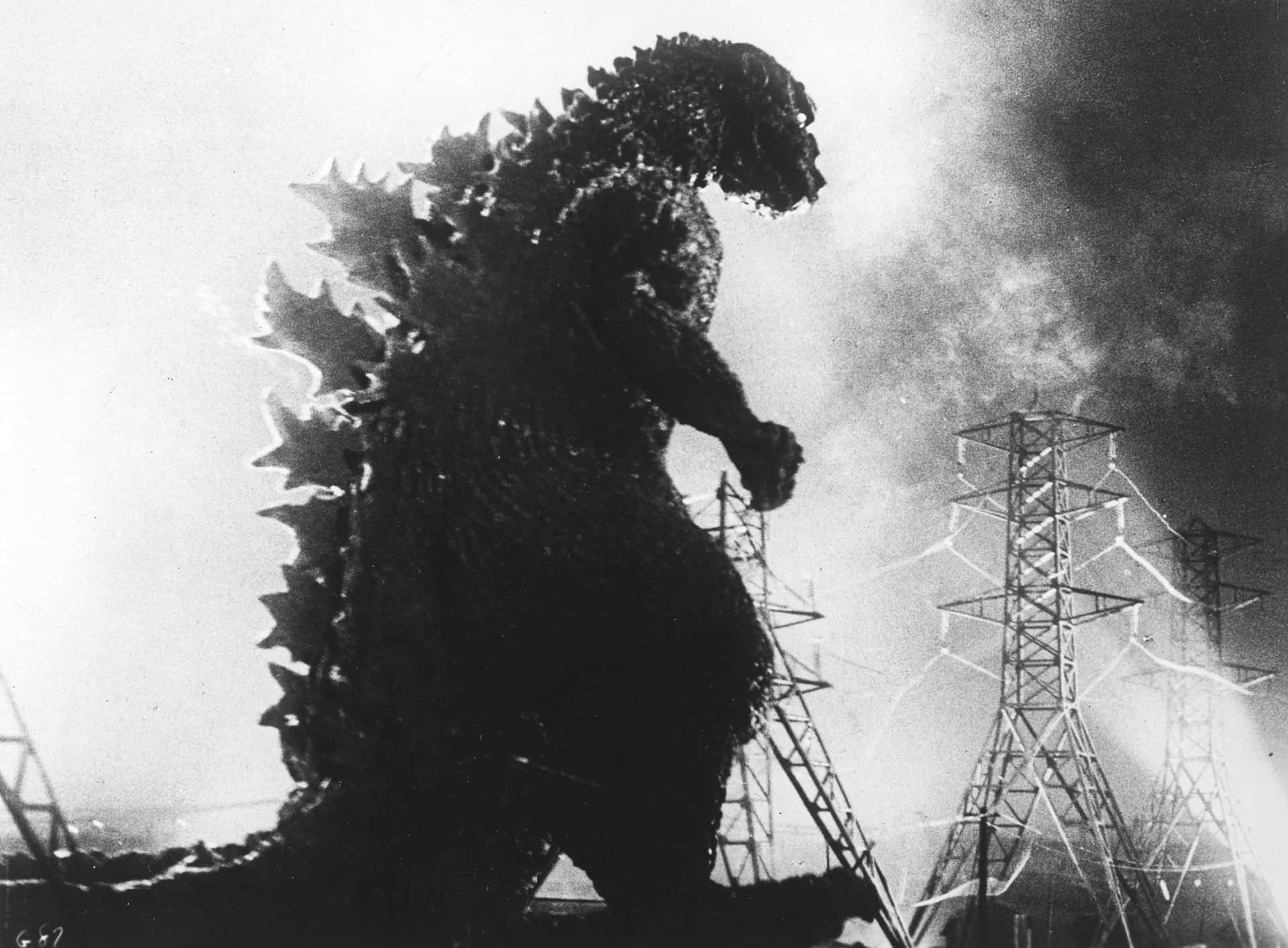 Captivating Godzilla 1954 Vintage Movie Poster Wallpaper