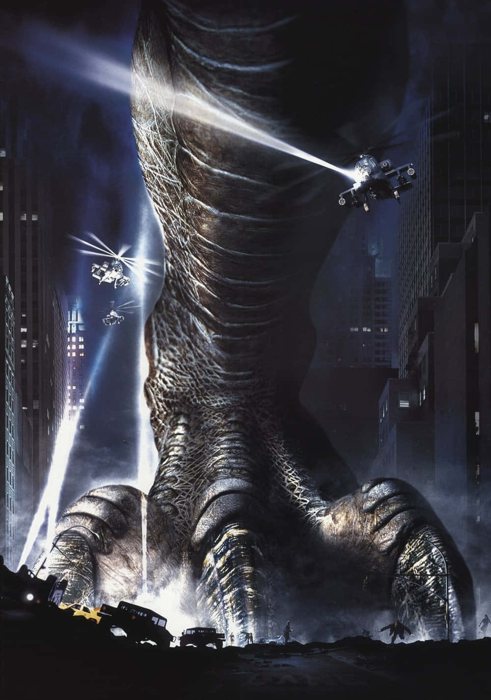 Godzilla 1998 Rampaging Through the City Wallpaper