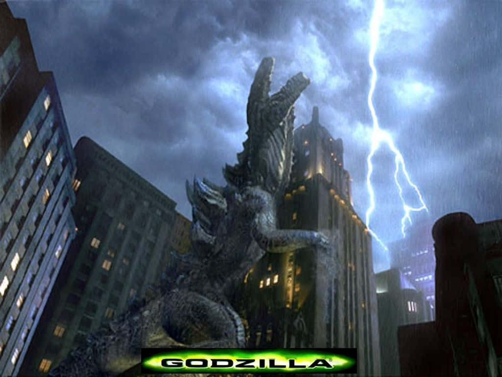 Godzilla 1998 Rampaging Through the City Wallpaper
