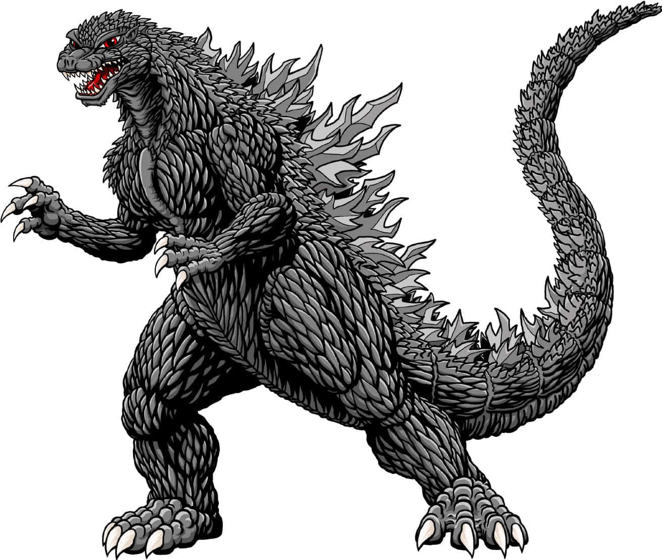 Godzilla 2000 Unleashes Destruction Wallpaper