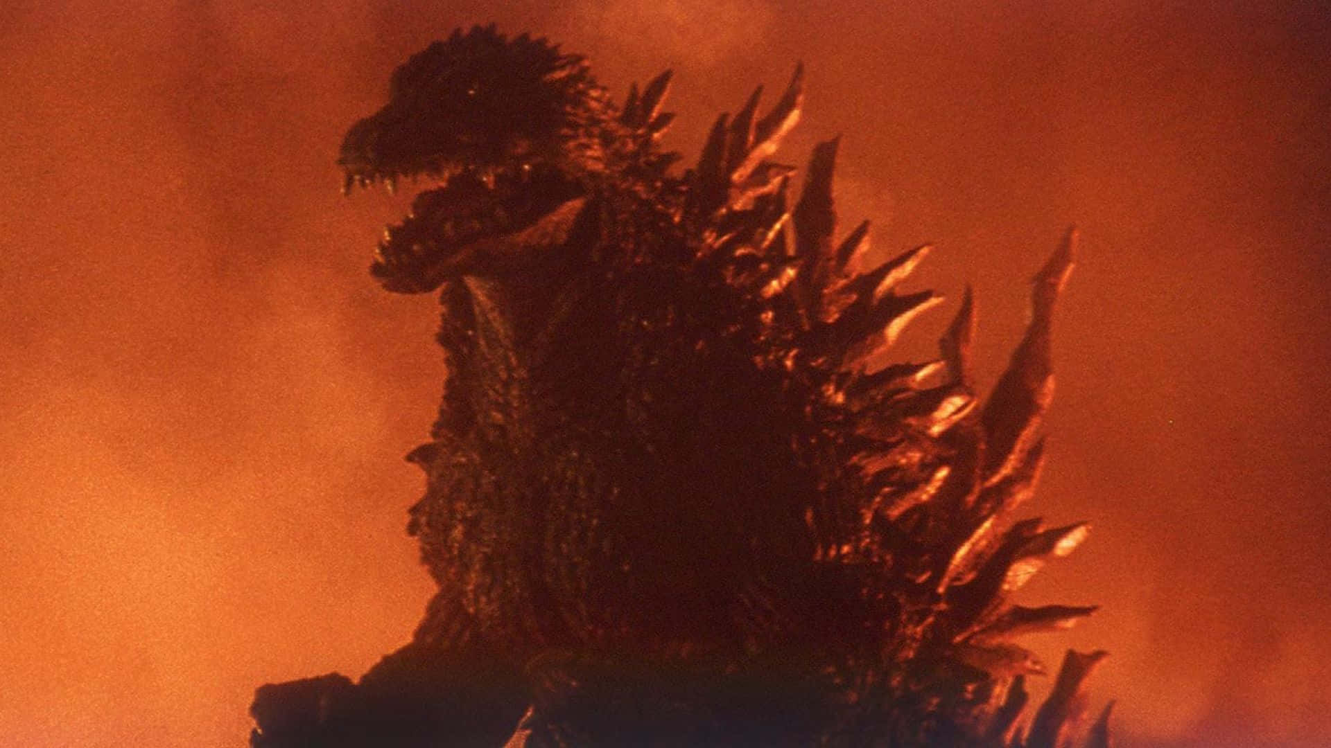 Godzilla 2000 Unleashed in the City Wallpaper