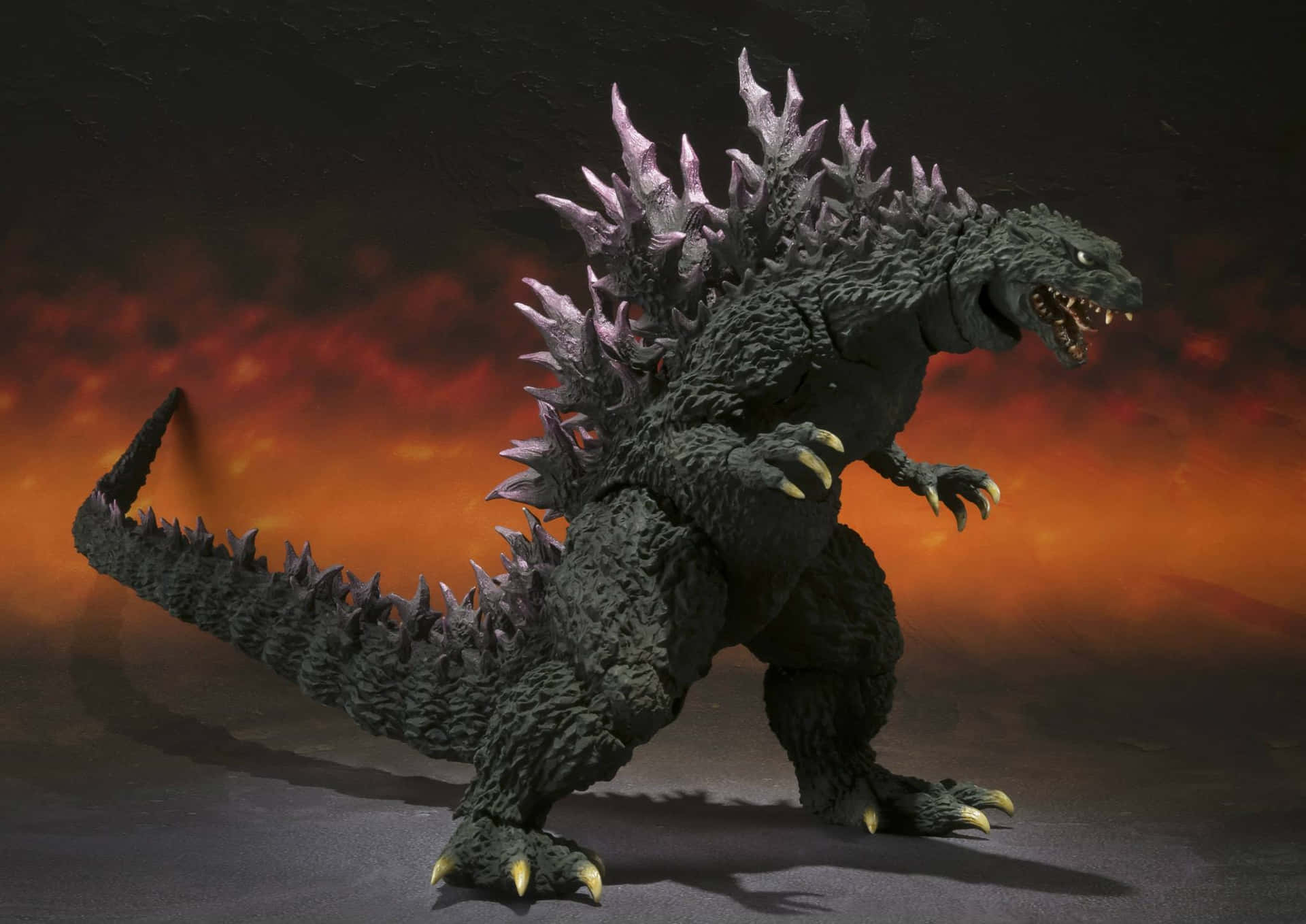 Godzilla2000 Rugiendo En La Ciudad Fondo de pantalla