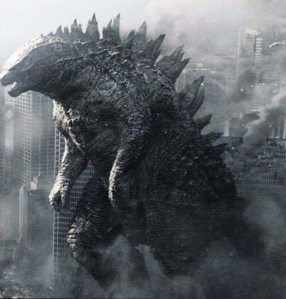 The mighty Godzilla prowls the cityscape in the 2014 blockbuster film Wallpaper