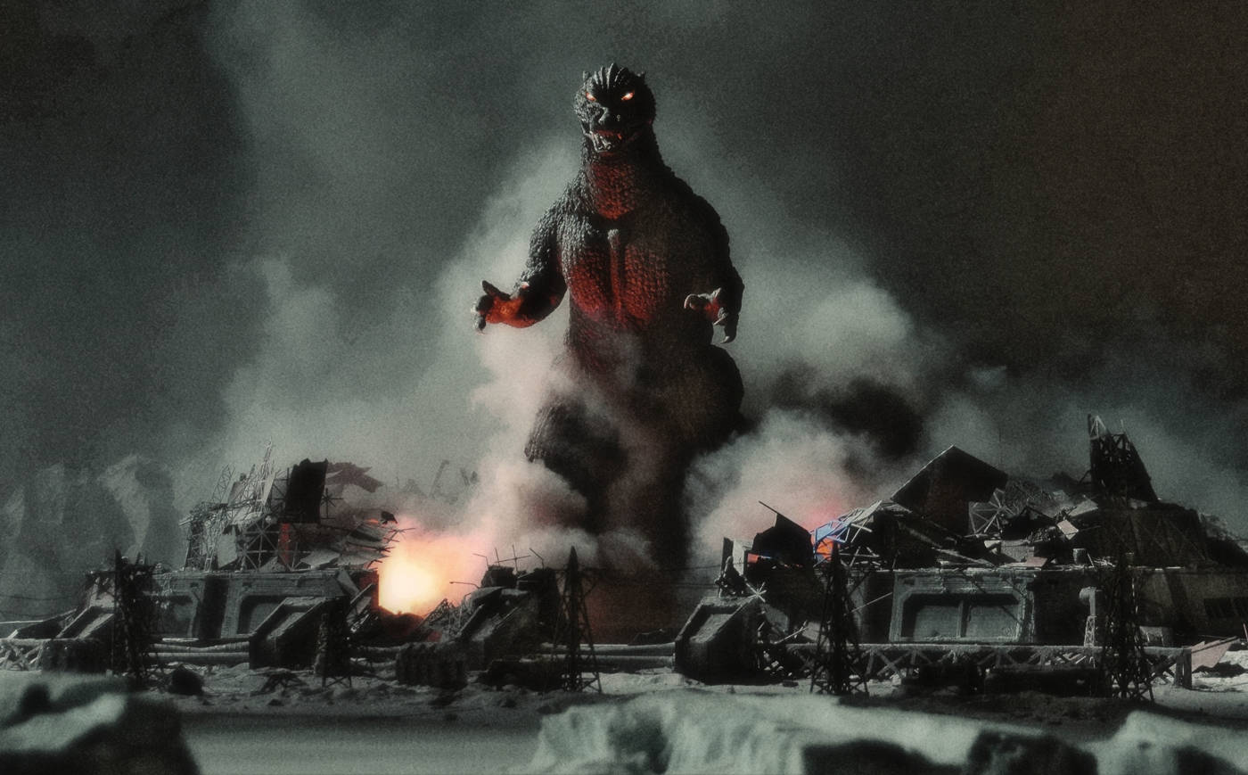 Base Dell'esercito Di Godzilla 4k Sfondo
