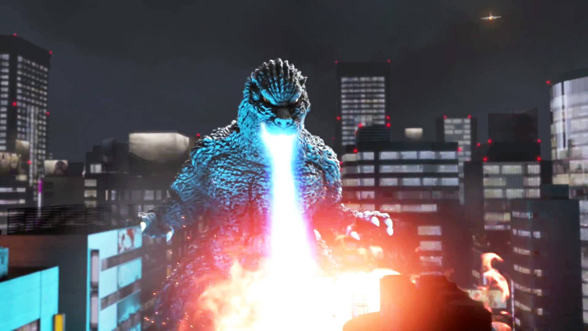 Godzillain 4k, Stadt In Flammen. Wallpaper