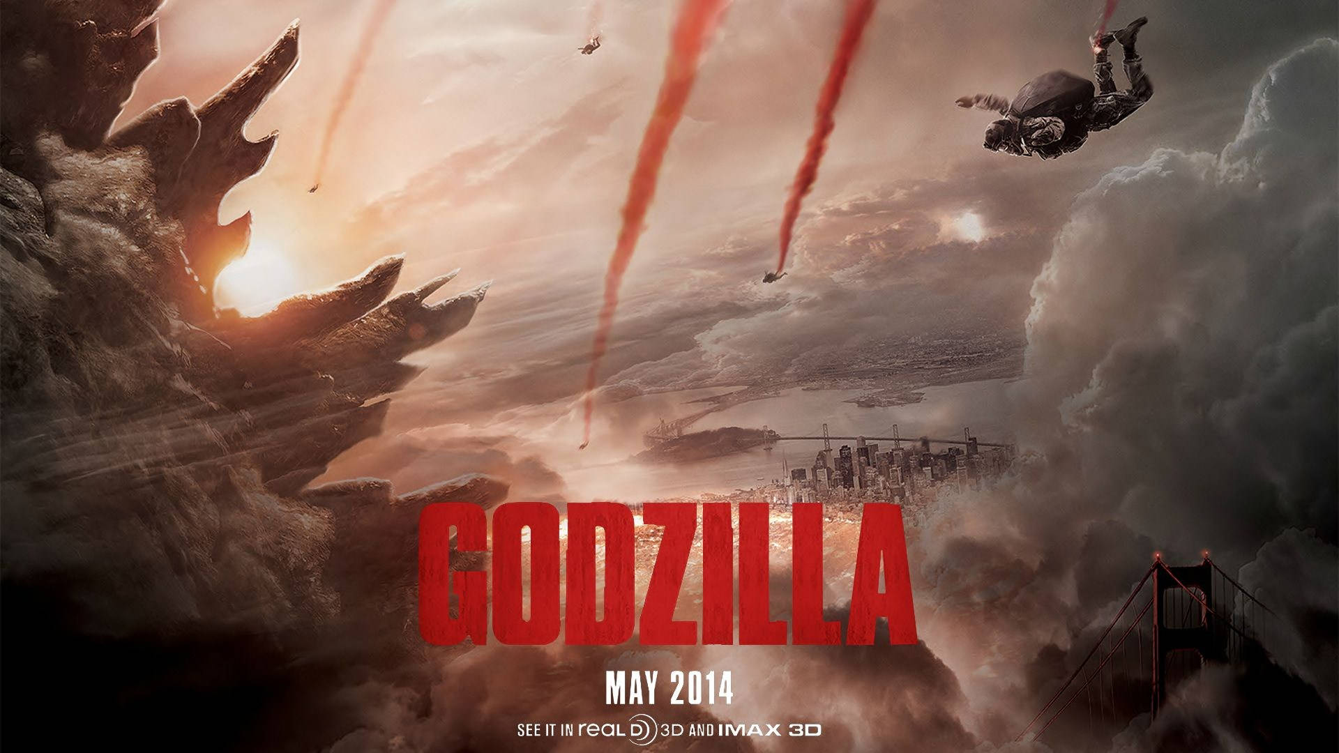 Proyecciónde Godzilla En 4k Fondo de pantalla