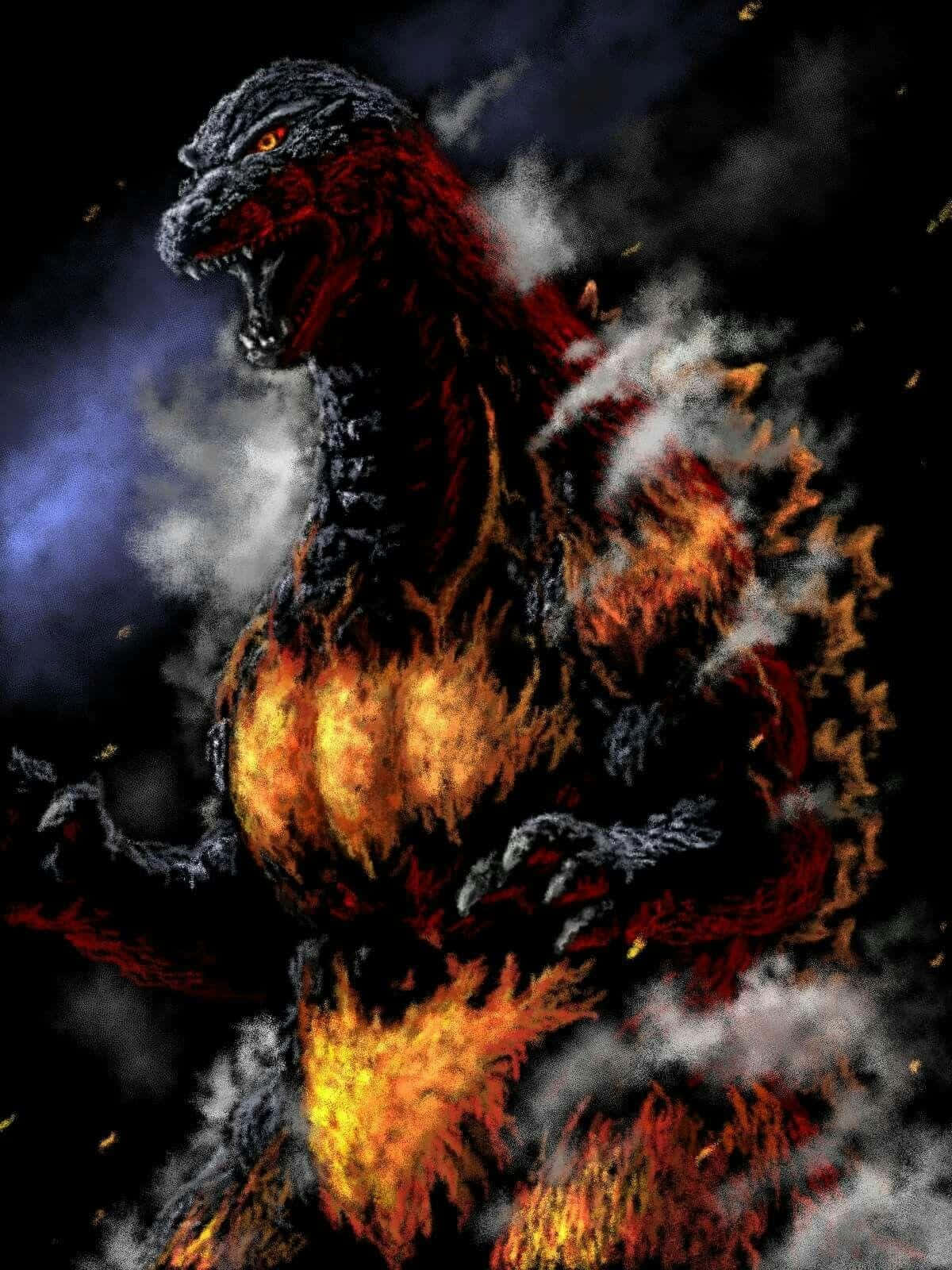 The King of Monsters in Action Wallpaper