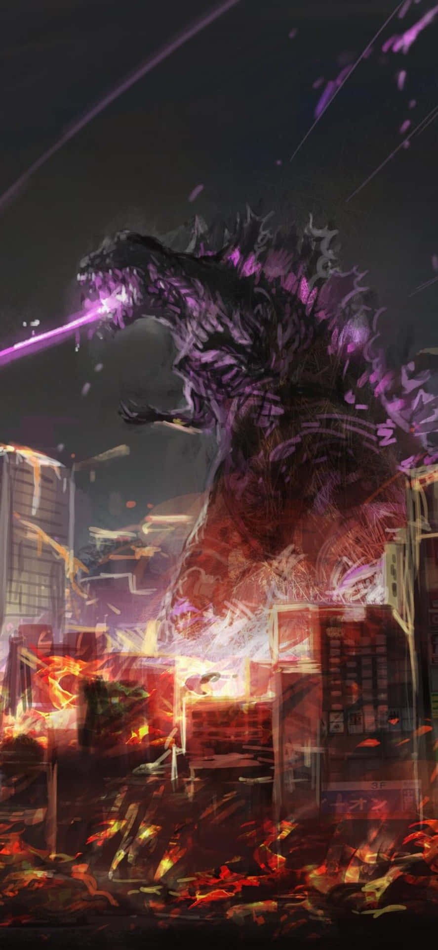 Spectacular Godzilla Art Wallpaper
