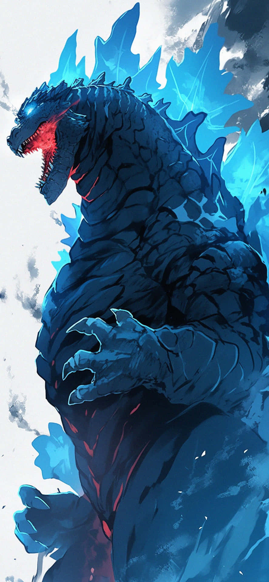 Godzilla Artistic Blue Flare Wallpaper