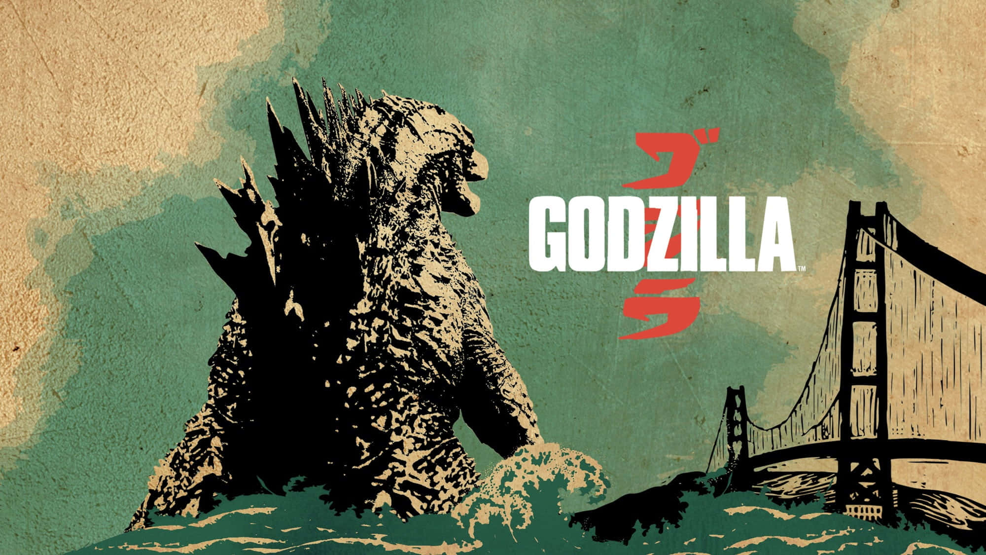Deskræmte Borgere I Byen Flygter Væk Fra Magten Af Godzilla.