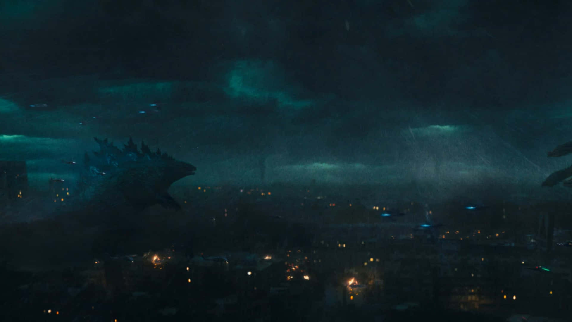 Godzilla Rampages Through the City Wallpaper