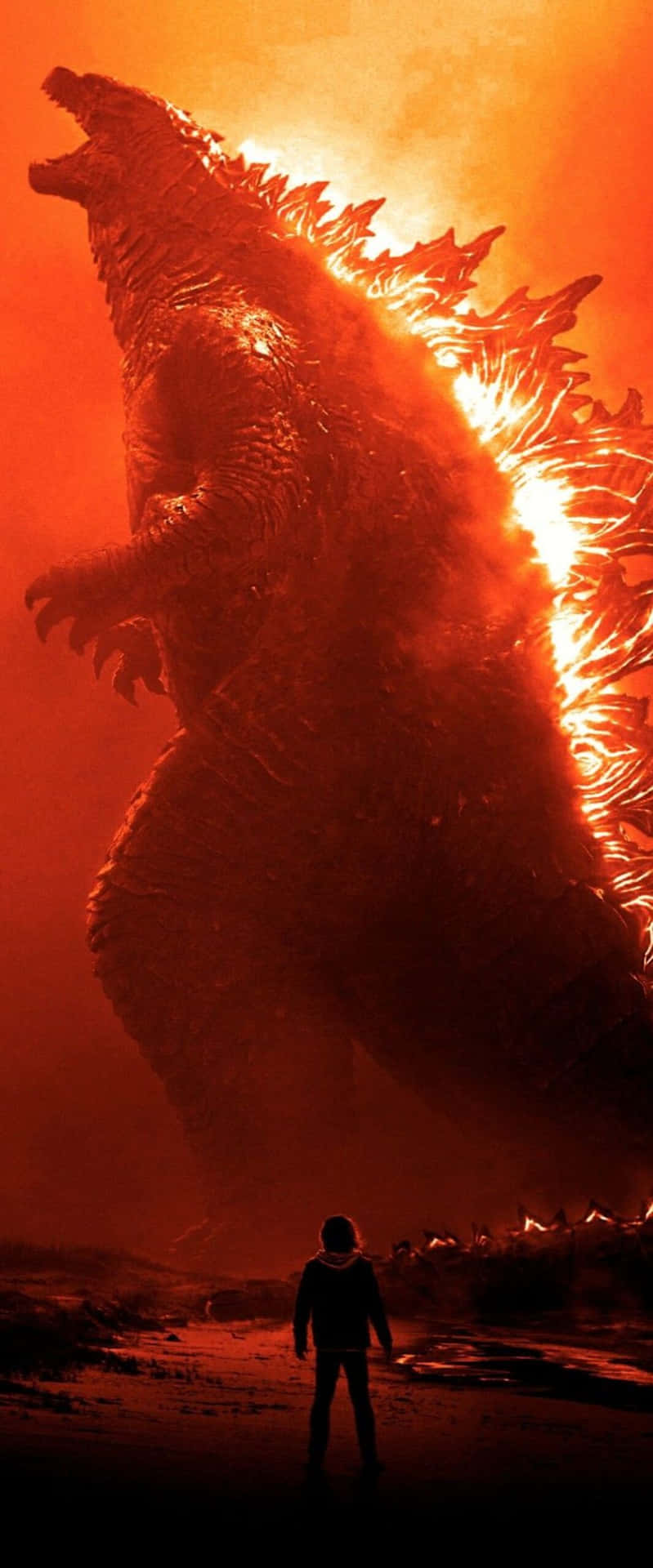 Godzilla Dominance Red Silhouette Wallpaper