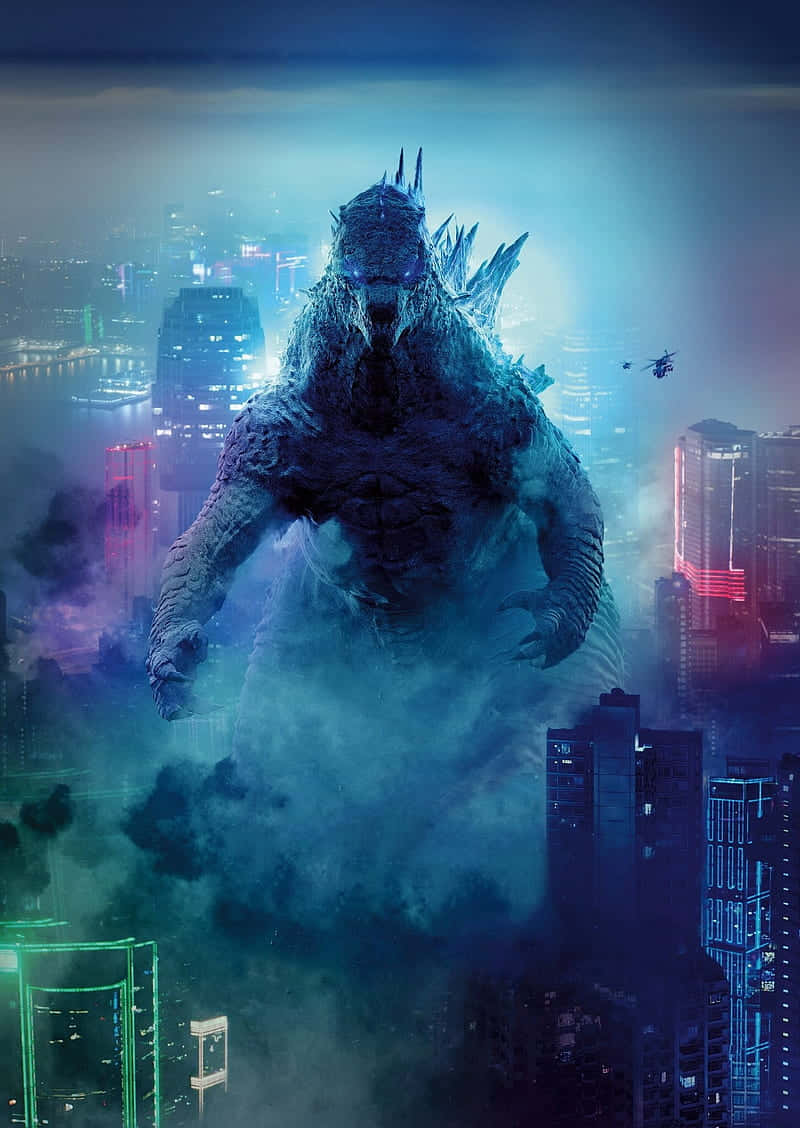 Godzilla Dominating Cityscape Wallpaper