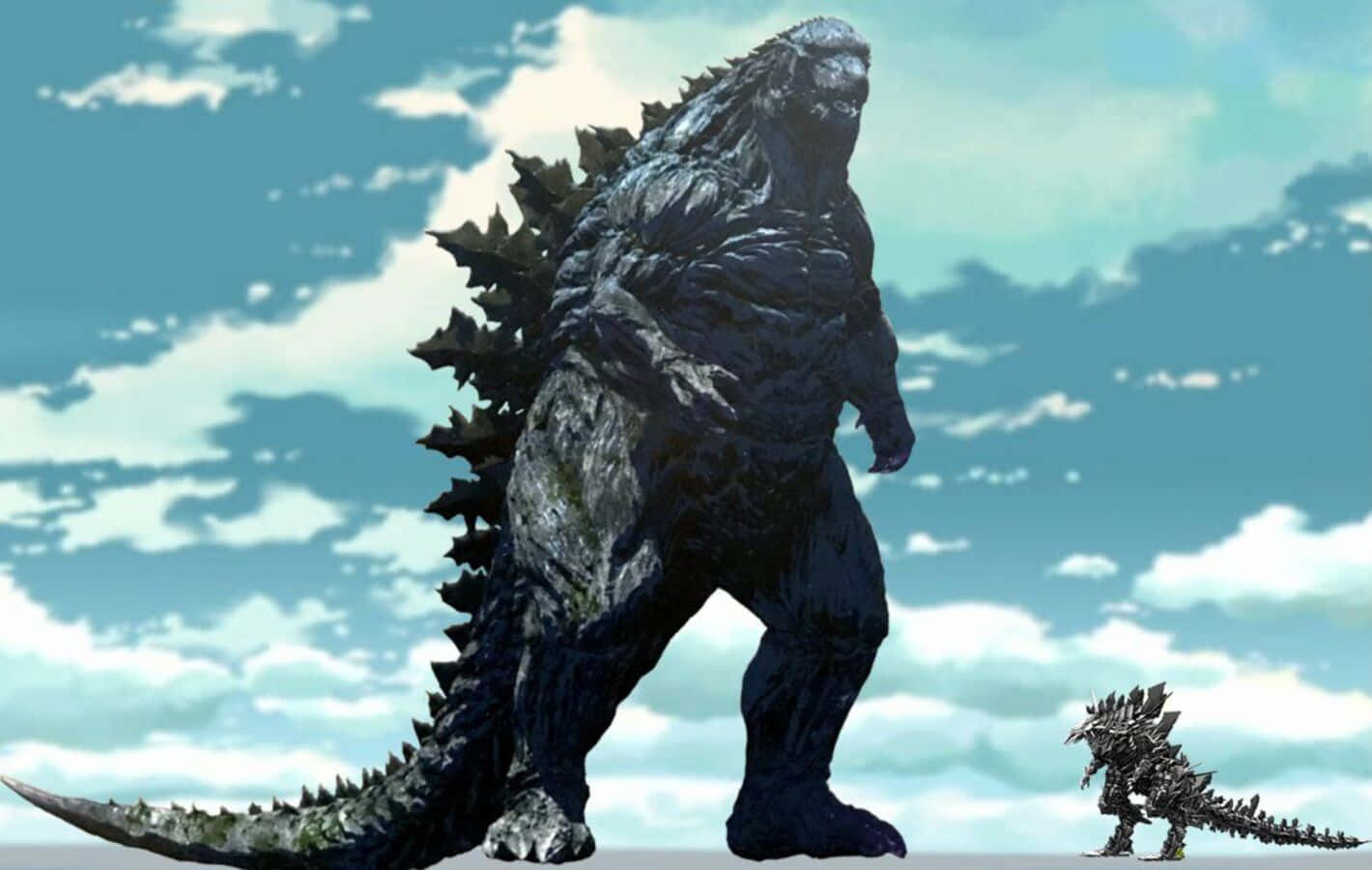 Elmajestuoso Godzilla Earth Dominando El Horizonte Fondo de pantalla