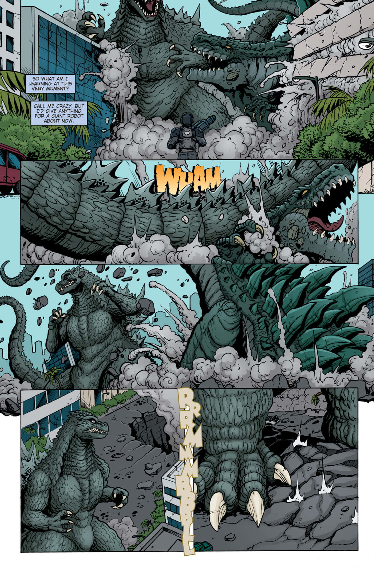 Majestic Godzilla Earth Roaring Against the Skyline Wallpaper