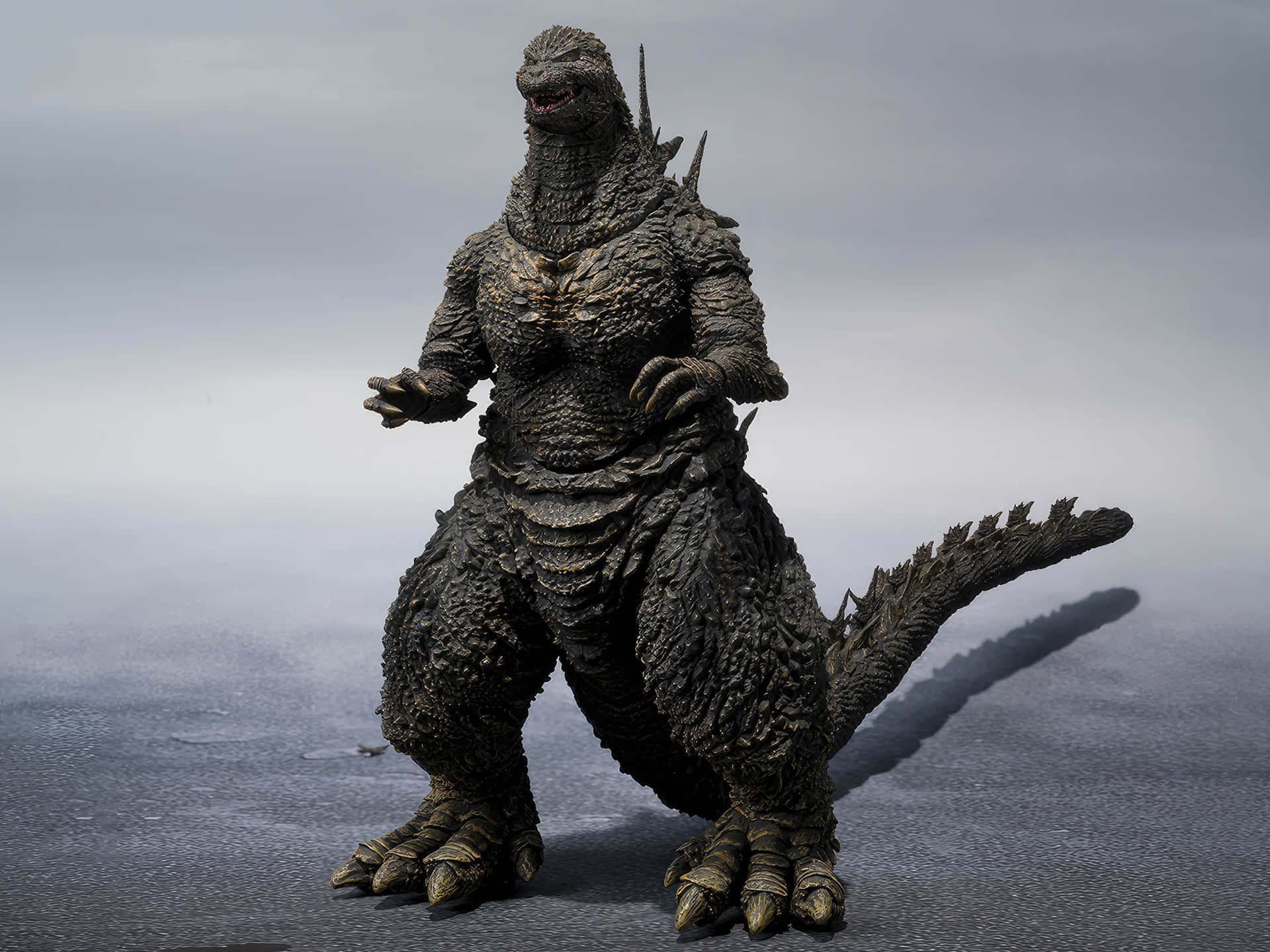 Godzilla Figure Standing Wallpaper