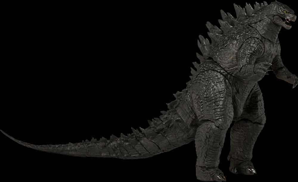 Godzilla Figurein Shadow PNG