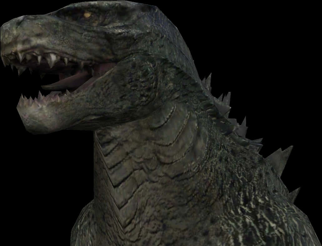 Godzilla Head Closeup PNG