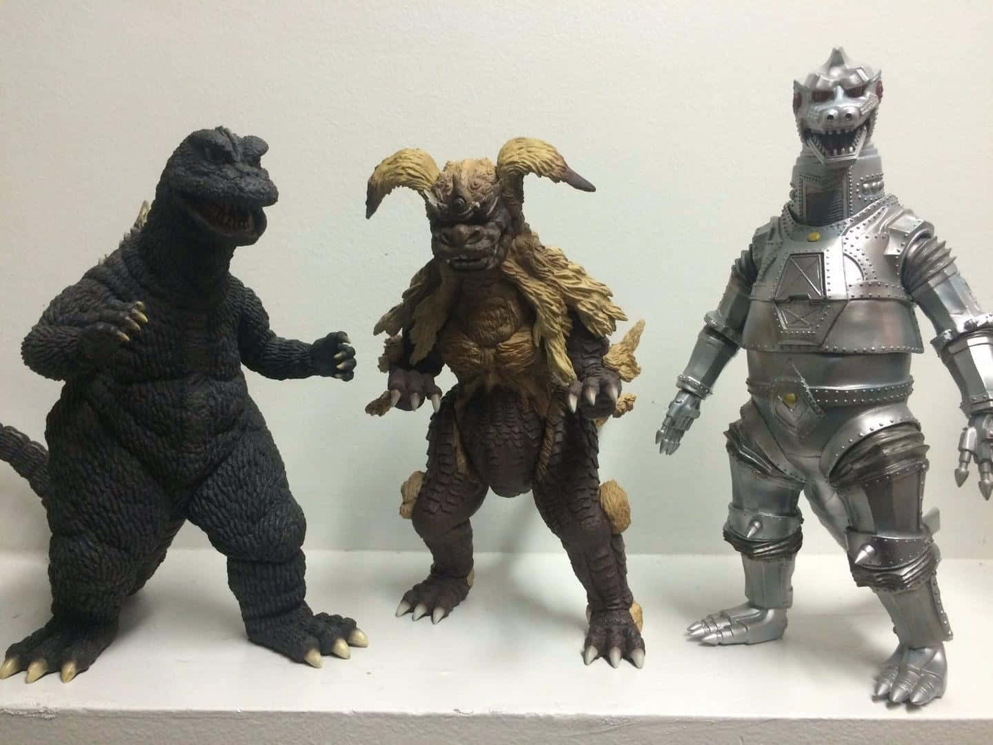 Godzilla King Caesar Mecha Godzilla Speelgoed Figuren Achtergrond