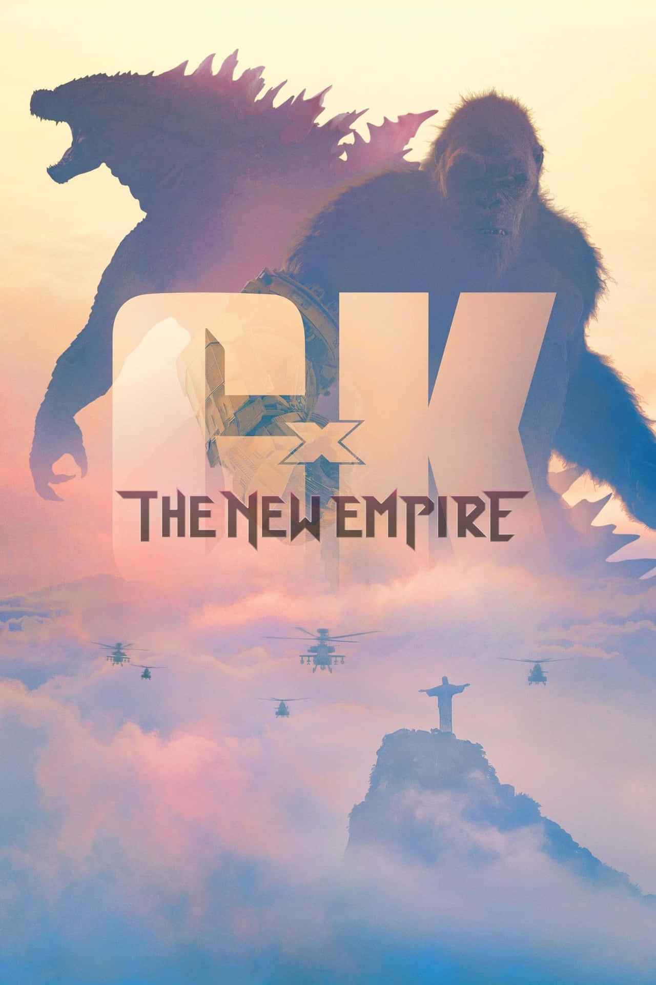 Godzilla Kong The New Empire Movie Poster Wallpaper