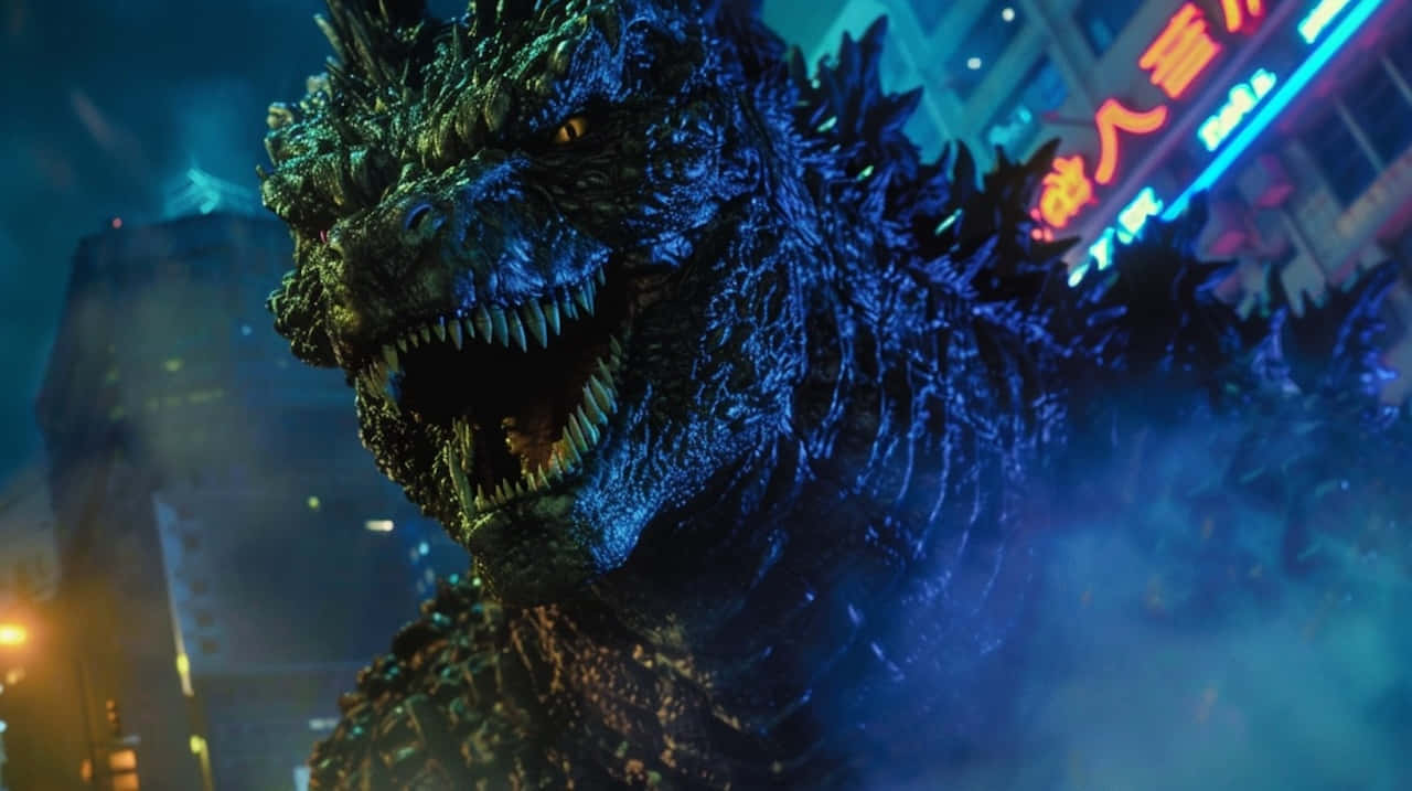 Godzilla Nighttime Rampage Wallpaper