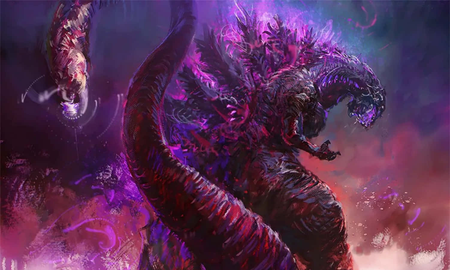 Godzilla Purple Aesthetic Light Effects Picture