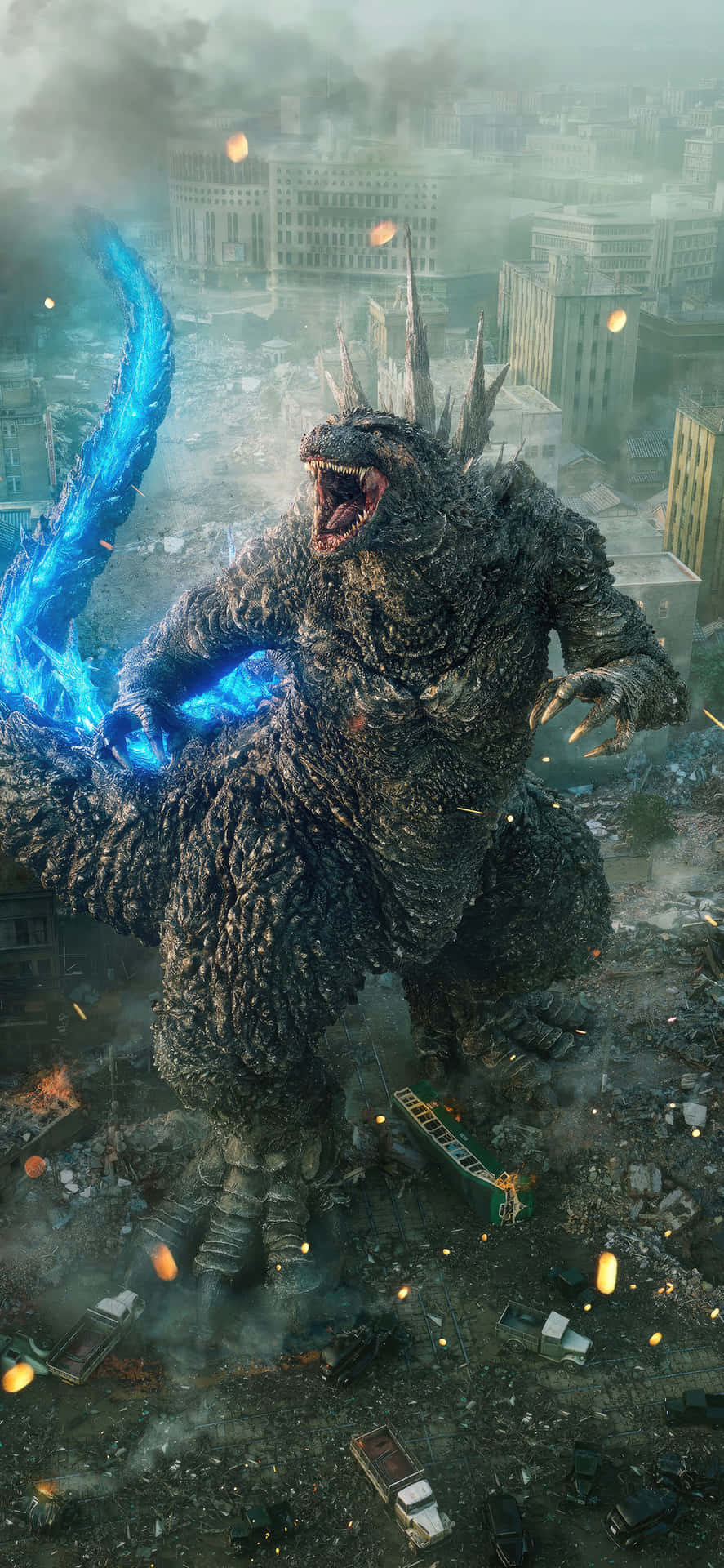 Godzilla Rampage City Destruction Wallpaper