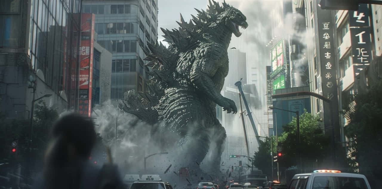 Godzilla Rampage Cityscape Wallpaper