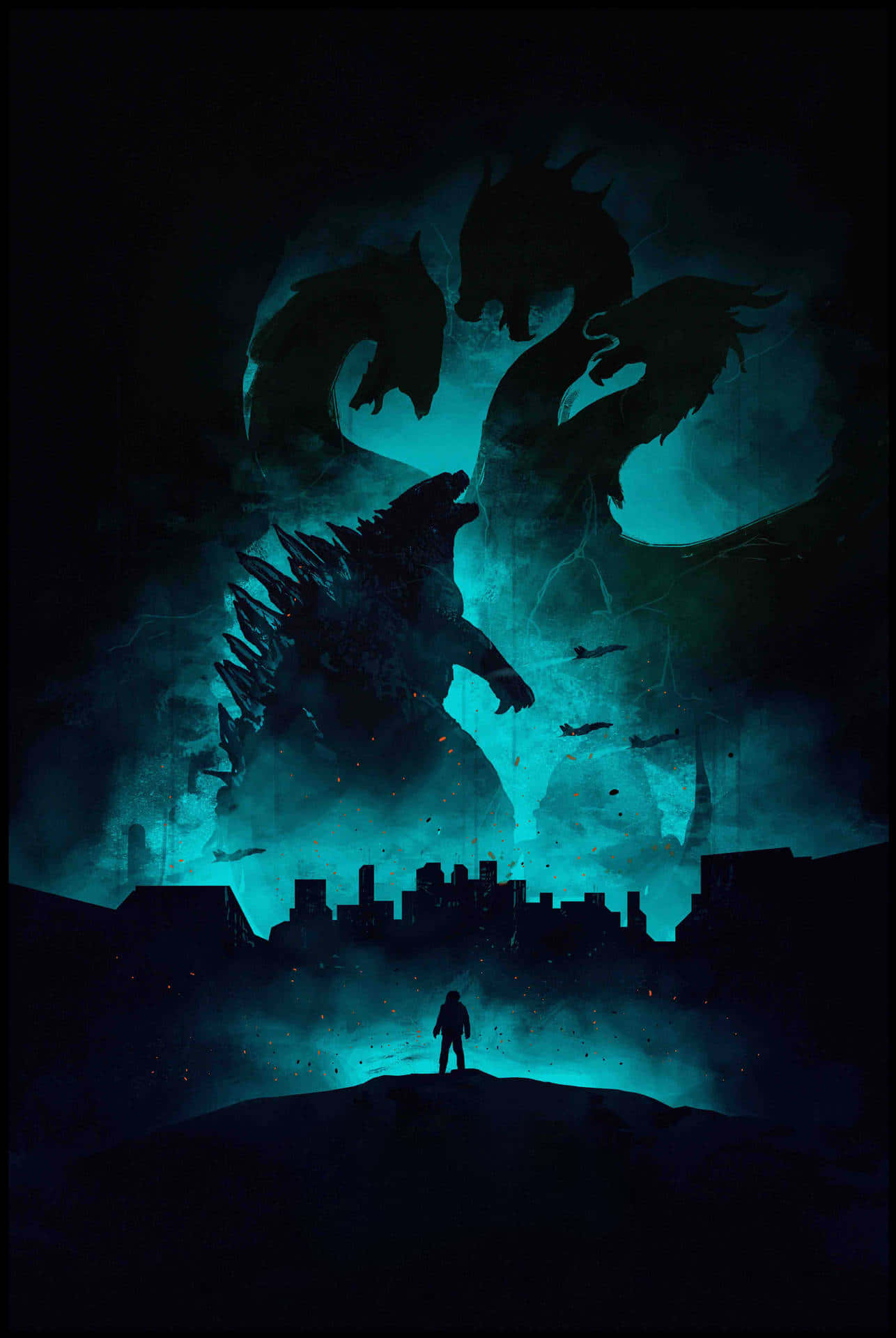 Godzilla Silhouette Artwork Wallpaper