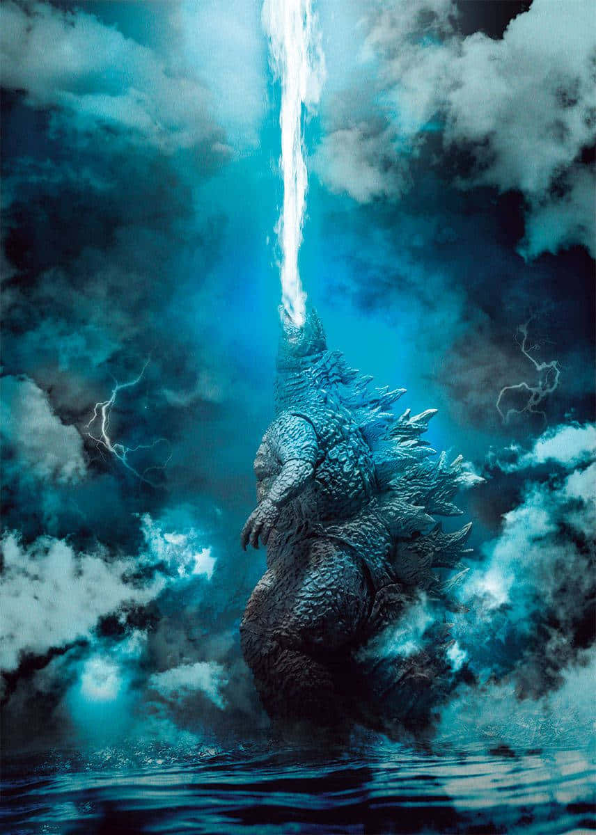 Godzilla Unleashing Atomic Breath Wallpaper