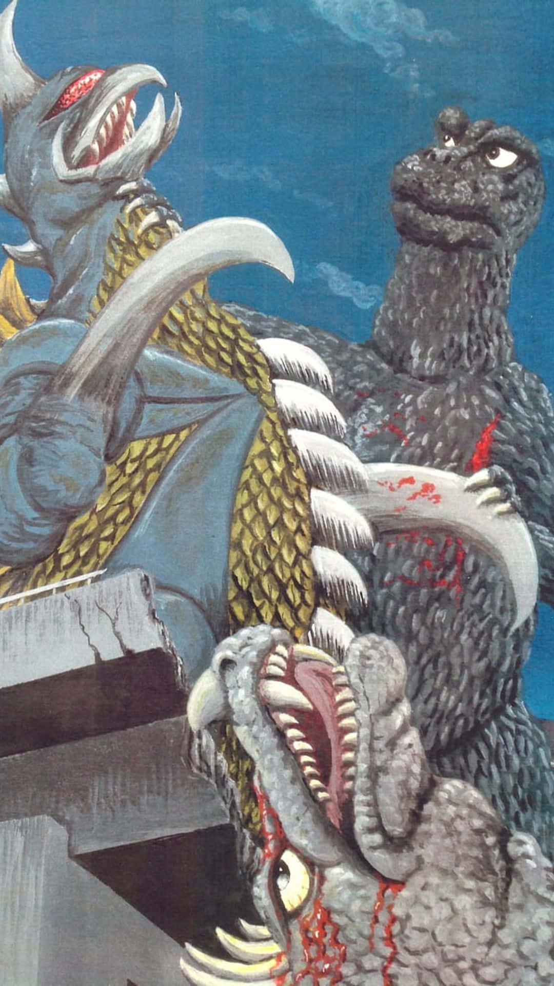 Caption: Epic Battle Between Godzilla and Anguirus Wallpaper