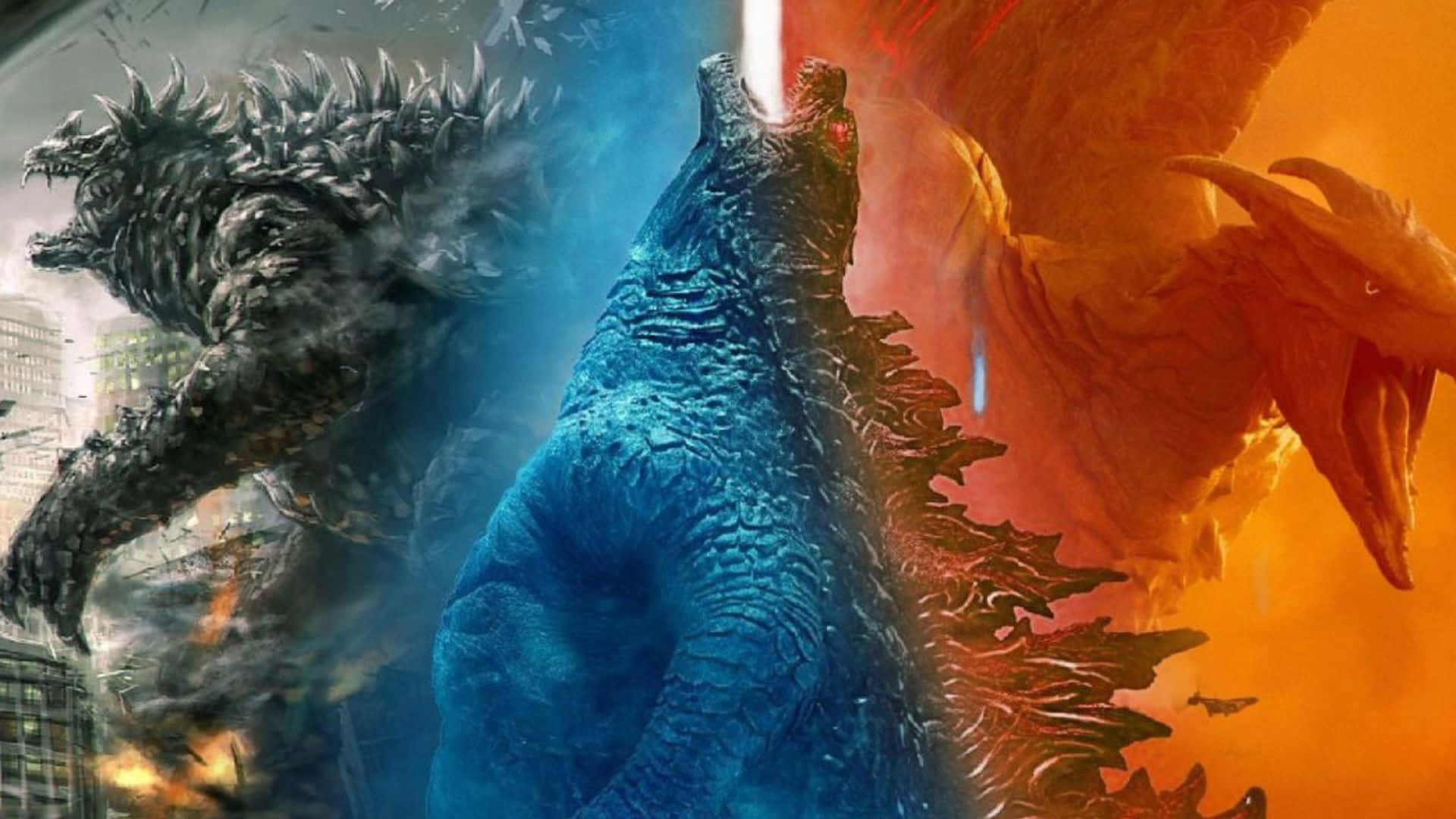 Epic Showdown: Godzilla vs. Anguirus Wallpaper