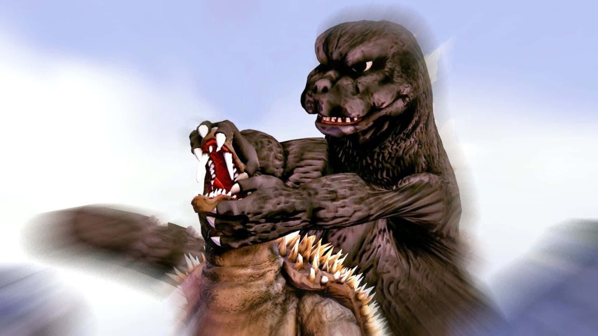 Godzilla and Anguirus Battle in an Epic Faceoff Wallpaper