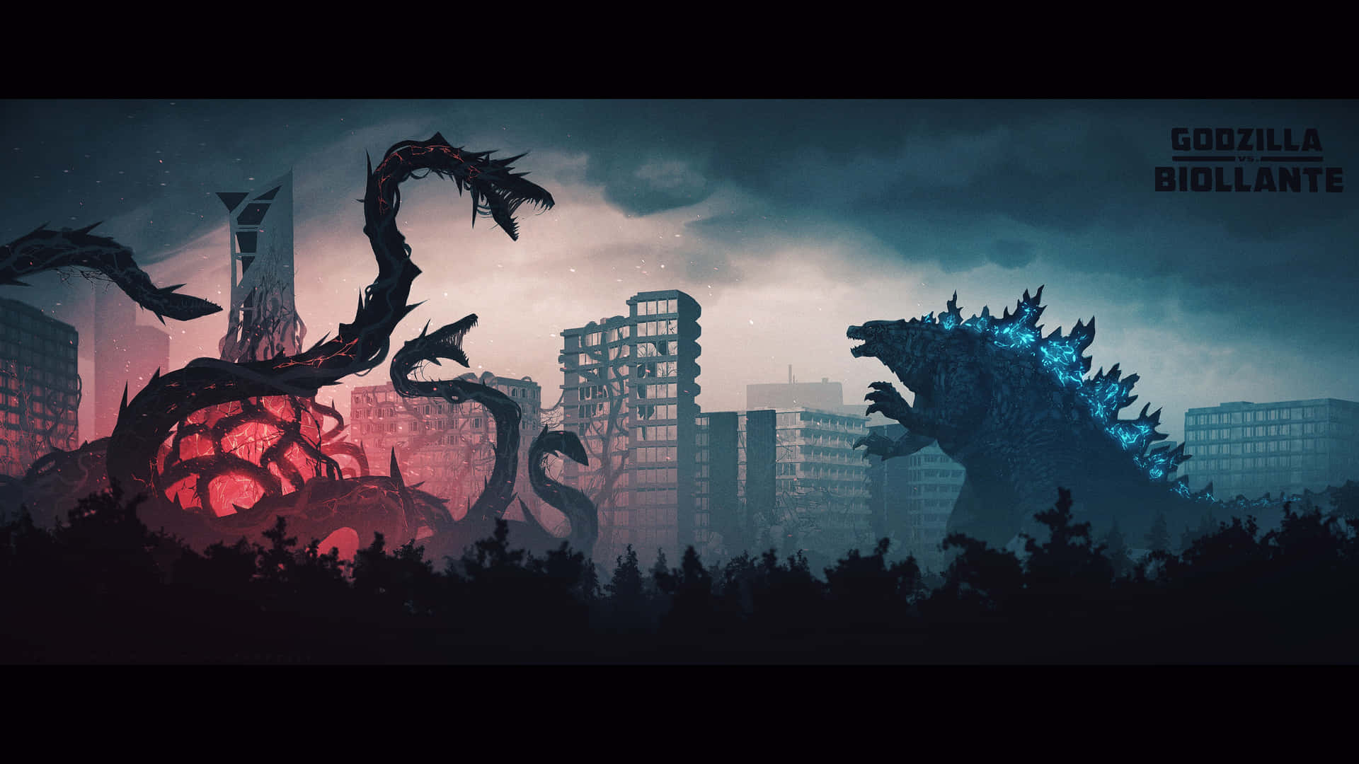 Godzillay Biollante: Una Batalla Épica. Fondo de pantalla