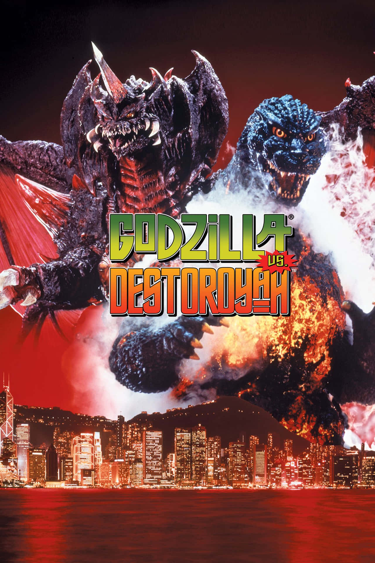 Escenaépica De La Batalla Entre Godzilla Y Destoroyah Fondo de pantalla